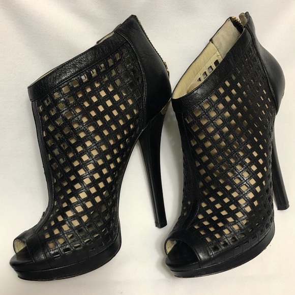 Michael Kors Shoes - Michael Kors Peep Toe Platform Caged Booties